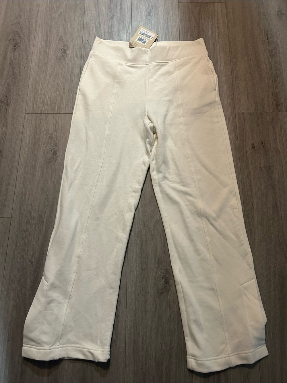 Frank & Oak Cream Boot Cut Pants
